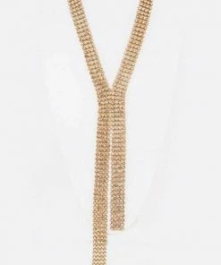 Vendor-unknown Archie Pavé Crystals Mesh Statement Necklace Set ACCESSORIES