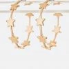 Vendor-unknown ACCESSORIES Starry Golden Pavé Hoop Earrings