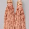 Vendor-unknown Morah Taupe Long Tassel Earrings ACCESSORIES