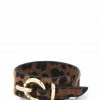 Vendor-unknown Lanna Hoop Buckle Leopard Print Leather Bracelet ACCESSORIES