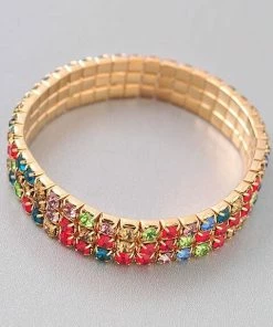 Vendor-unknown Milana Multi Color Wrist Stretchy Pave Bracelet ACCESSORIES