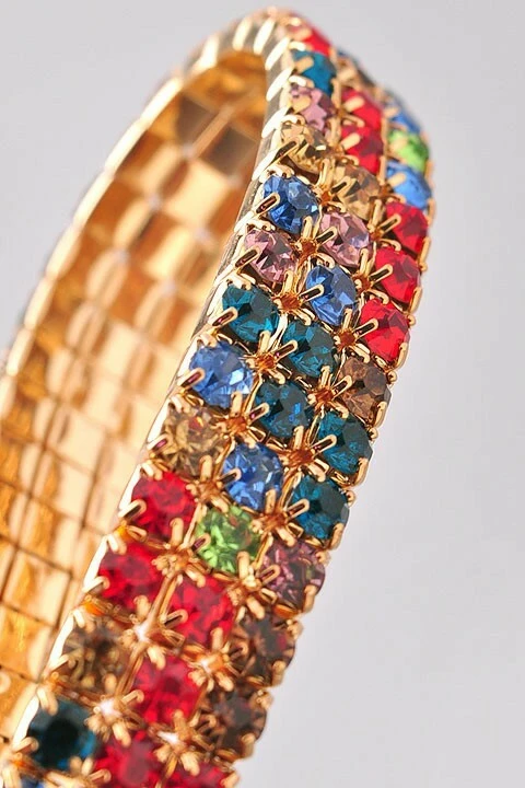 Vendor-unknown Milana Multi Color Wrist Stretchy Pave Bracelet ACCESSORIES