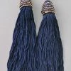 Vendor-unknown ACCESSORIES Morah Navy Long Tassel Earrings