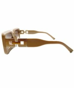 Vendor-unknown Ekin Beige Rectangular Sunglasses JUST IN