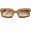 Vendor-unknown Ekin Beige Rectangular Sunglasses JUST IN