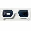 Vendor-unknown JUST IN Ekin White Rectangular Sunglasses