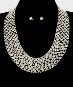 Vendor-unknown JUST IN Debbie Gold Crystal Statement Necklace