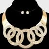 Vendor-unknown JUST IN Olivia Gold Open Circle Statement Necklace