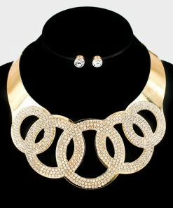 Vendor-unknown JUST IN Olivia Gold Open Circle Statement Necklace