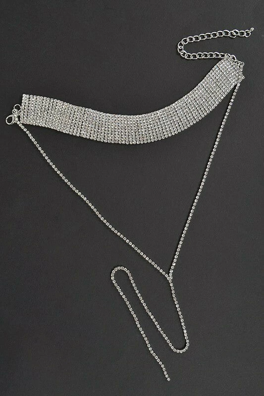 Vendor-unknown Sharon Gold Long Choker Y Necklace