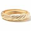 Vendor-unknown JUST IN Sammy Gold Rope Twist Bangle Bracelet