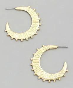 Vendor-unknown Barbie Gold Crescent Moon Hoop Earrings ACCESSORIES