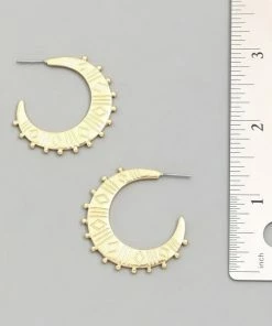 Vendor-unknown Barbie Gold Crescent Moon Hoop Earrings ACCESSORIES