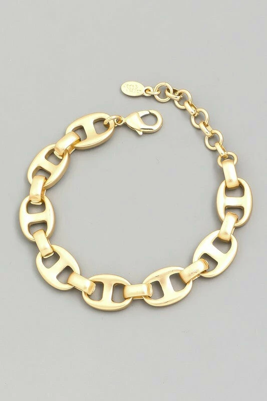 Vendor-unknown ACCESSORIES Dinna Gold Anchor Chain Bracelet