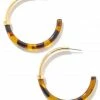 Vendor-unknown Joya Gold & Tortoise Hoop Earrings