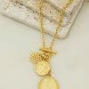 Vendor-unknown Koraly Gold Coin Cluster Charm Necklace ACCESSORIES