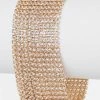 Vendor-unknown JUST IN Alps Gold Layered Rhinestone Bracelet