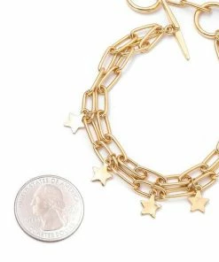 Vendor-unknown Andy Gold Star Charm Bracelet