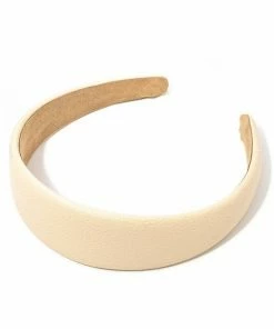 Vendor-unknown Alexis Ivory Faux Leather Simple Headband