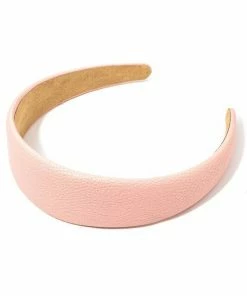 Vendor-unknown Alexis Pink Faux Leather Simple Headband JUST IN