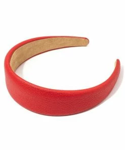 Vendor-unknown Alexis Red Faux Leather Simple Headband JUST IN