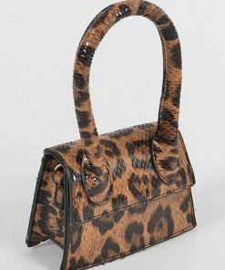 Vendor-unknown ACCESSORIES Chadra Leopard Single Top Handle Mini Bag