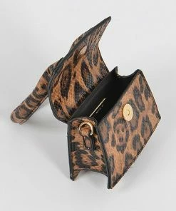 Vendor-unknown ACCESSORIES Chadra Leopard Single Top Handle Mini Bag