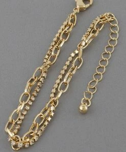 Vendor-unknown Chasen Gold Double Layered Bracelet