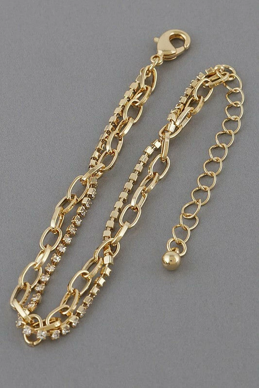 Vendor-unknown Chasen Gold Double Layered Bracelet