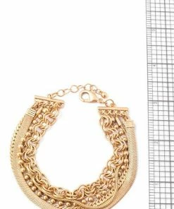 Vendor-unknown JUST IN Maura Gold Multiple Chain Link Bracelet