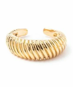 Vendor-unknown Lucy Gold Crescent Shape Open Band Ring