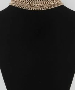 Vendor-unknown Matty Gold Multi Link Chain Choker Necklace JUST IN
