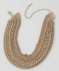 Vendor-unknown Matty Gold Multi Link Chain Choker Necklace JUST IN