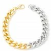Vendor-unknown Melanie Gold & Silver Two Tone Simple Curb Chain Bracelet JUST IN