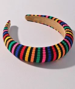 Vendor-unknown Shah Multi Color Striped Headband JUST IN