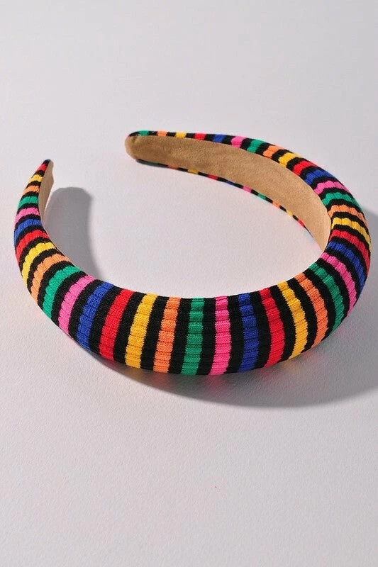 Vendor-unknown Shah Multi Color Striped Headband JUST IN