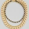 Vendor-unknown JUST IN Rory Gold Layered Bulky Toggle Chain Link Necklace