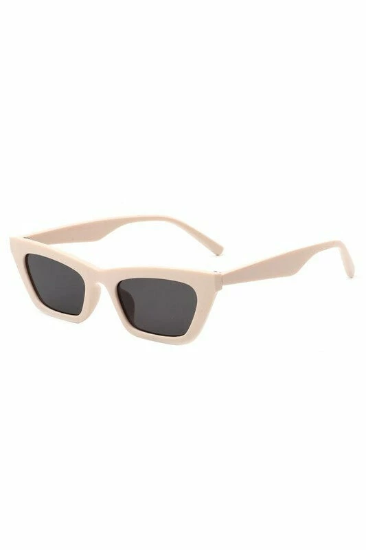 Vendor-unknown JUST IN Camilla Blush Retro Slim Cat Eye Sunglasses