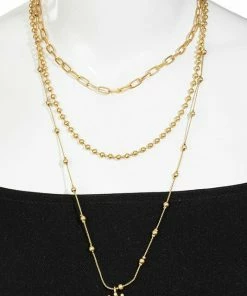 Vendor-unknown Lorelai Gold Layered Pearl Sun Pendant Necklace JUST IN