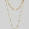 Vendor-unknown Lorelai Gold Layered Pearl Sun Pendant Necklace JUST IN