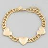 Vendor-unknown Orlane Gold Heart Chain Link Lobster Clasp Bracelet JUST IN