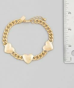 Vendor-unknown Orlane Gold Heart Chain Link Lobster Clasp Bracelet JUST IN