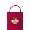 Vendor-unknown Stephany Magenta Gold Bee Decorated Rectangular Jelly Bag JUST IN
