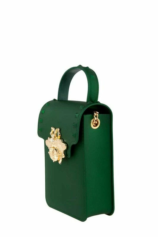 Vendor-unknown Stephany Pink Gold Bee Decorated Rectangular Jelly Bag