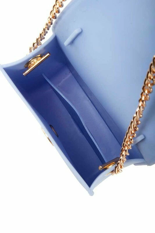 Vendor-unknown Stephany Nude Gold Bee Decorated Rectangular Jelly Bag