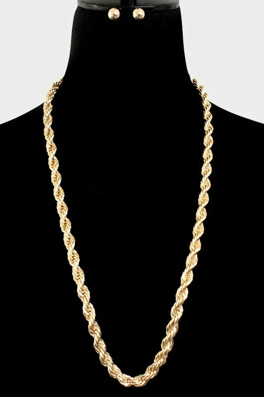Vendor-unknown JUST IN Cynthia Gold Metal Chain Long Necklace