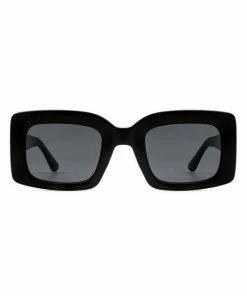 Vendor-unknown JUST IN Koko Black Retro Square Vintage Sunglasses