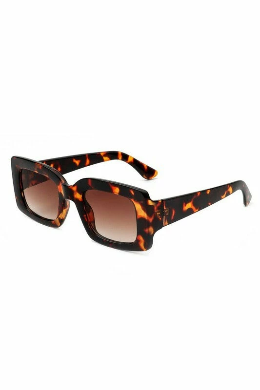 Vendor-unknown JUST IN Koko Tortoise Retro Square Vintage Sunglasses