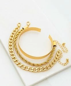 Vendor-unknown Lulu Gold Chain And Cuff Set