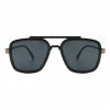 Vendor-unknown Briella Black Square Aviator Retro Sunglasses JUST IN